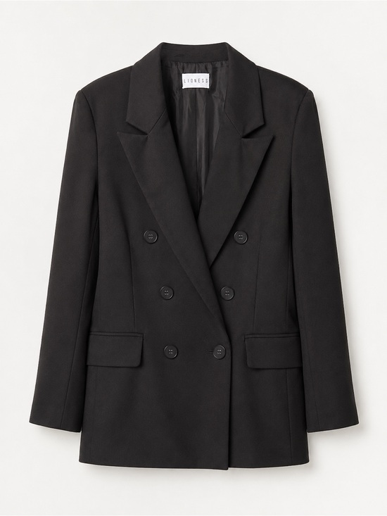 Lioness Jackets & Blazers - Lioness Black Double-Breasted Tailored Blazer - would 75% OFF MSRP!!!